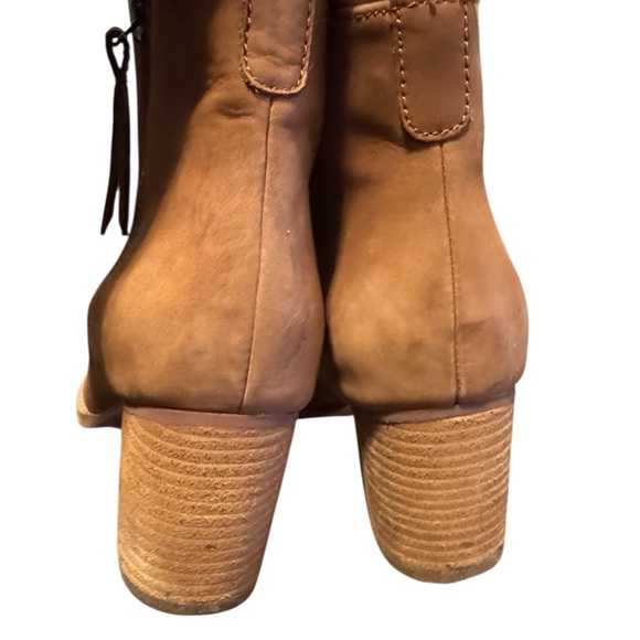 Blondo Ankle Boots Waterproof Booties Cognac Suede Women’s Size 9M Zip Boho - Picture 4 of 10